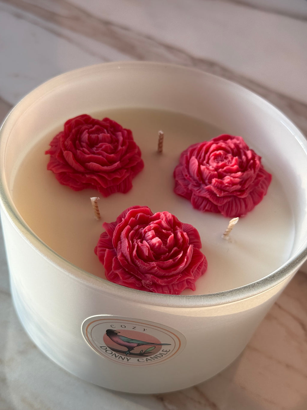 Rhubarb & Strawberry Soy Wax Candle