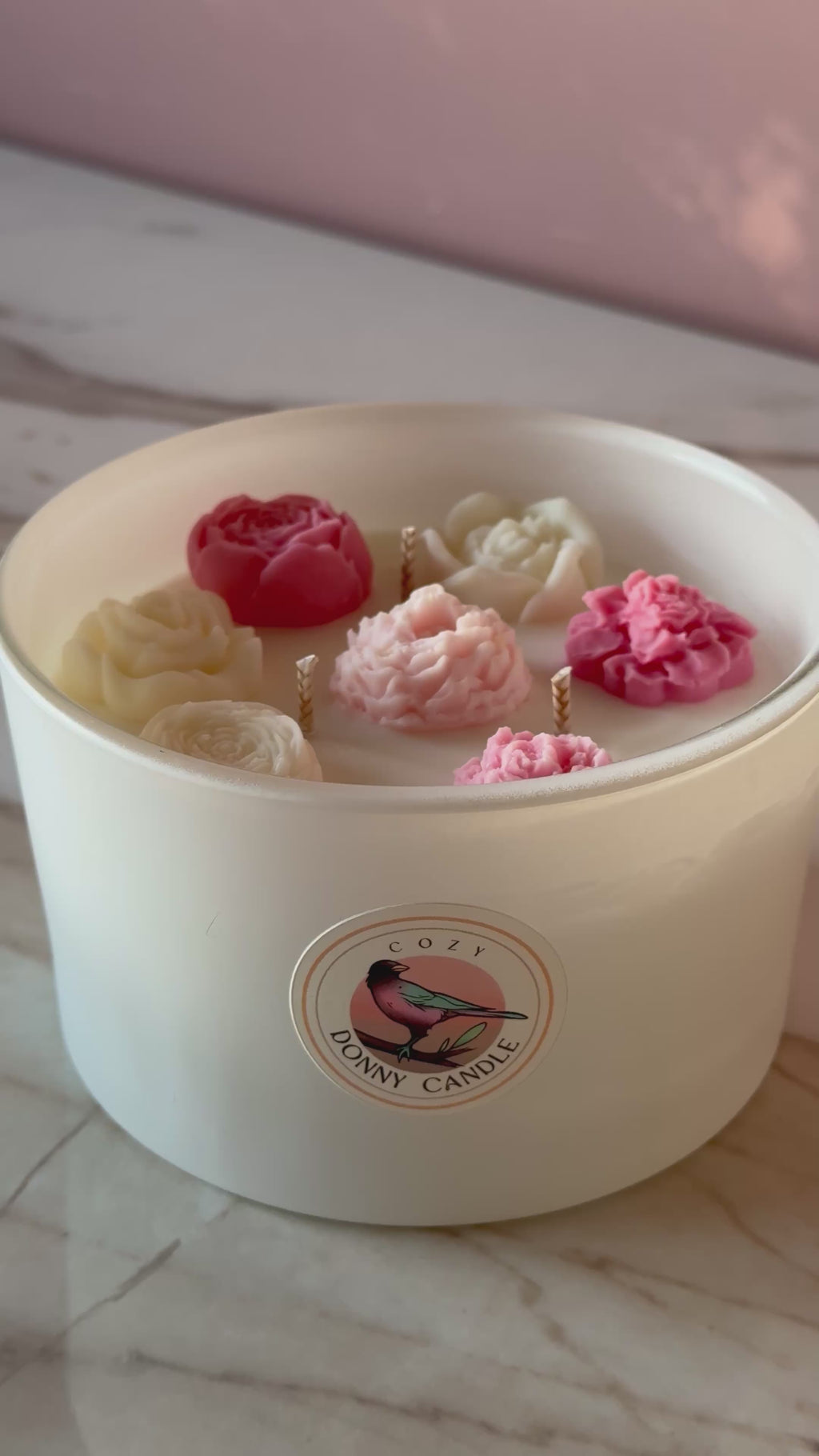 Rhubarb & Strawberry Soy Wax Candle