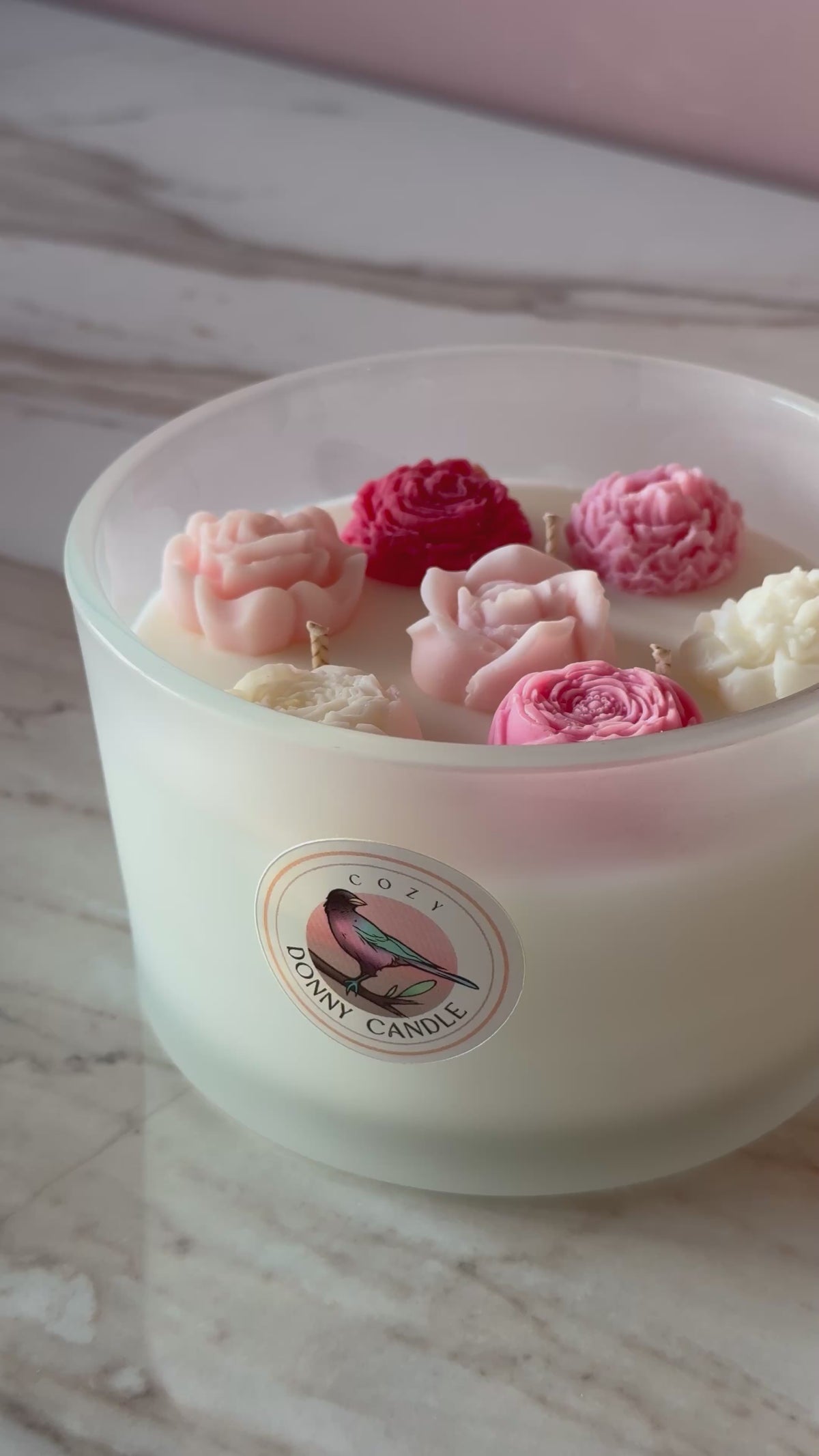 Rhubarb & Strawberry Soy Wax Candle