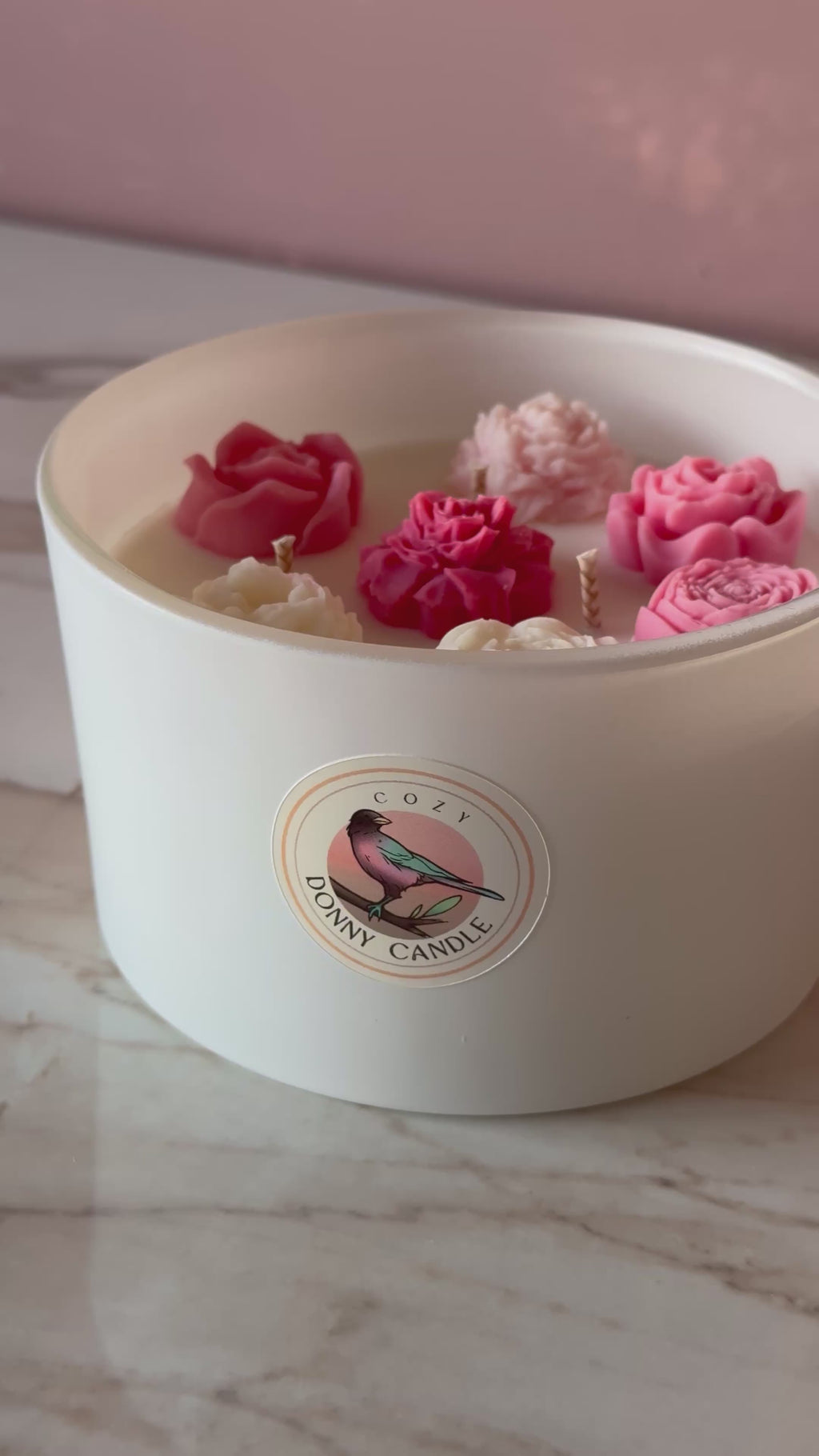 Rhubarb & Strawberry Soy Wax Candle