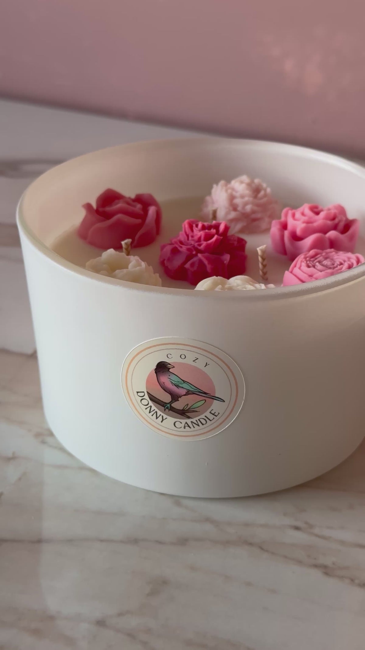Rhubarb & Strawberry Soy Wax Candle