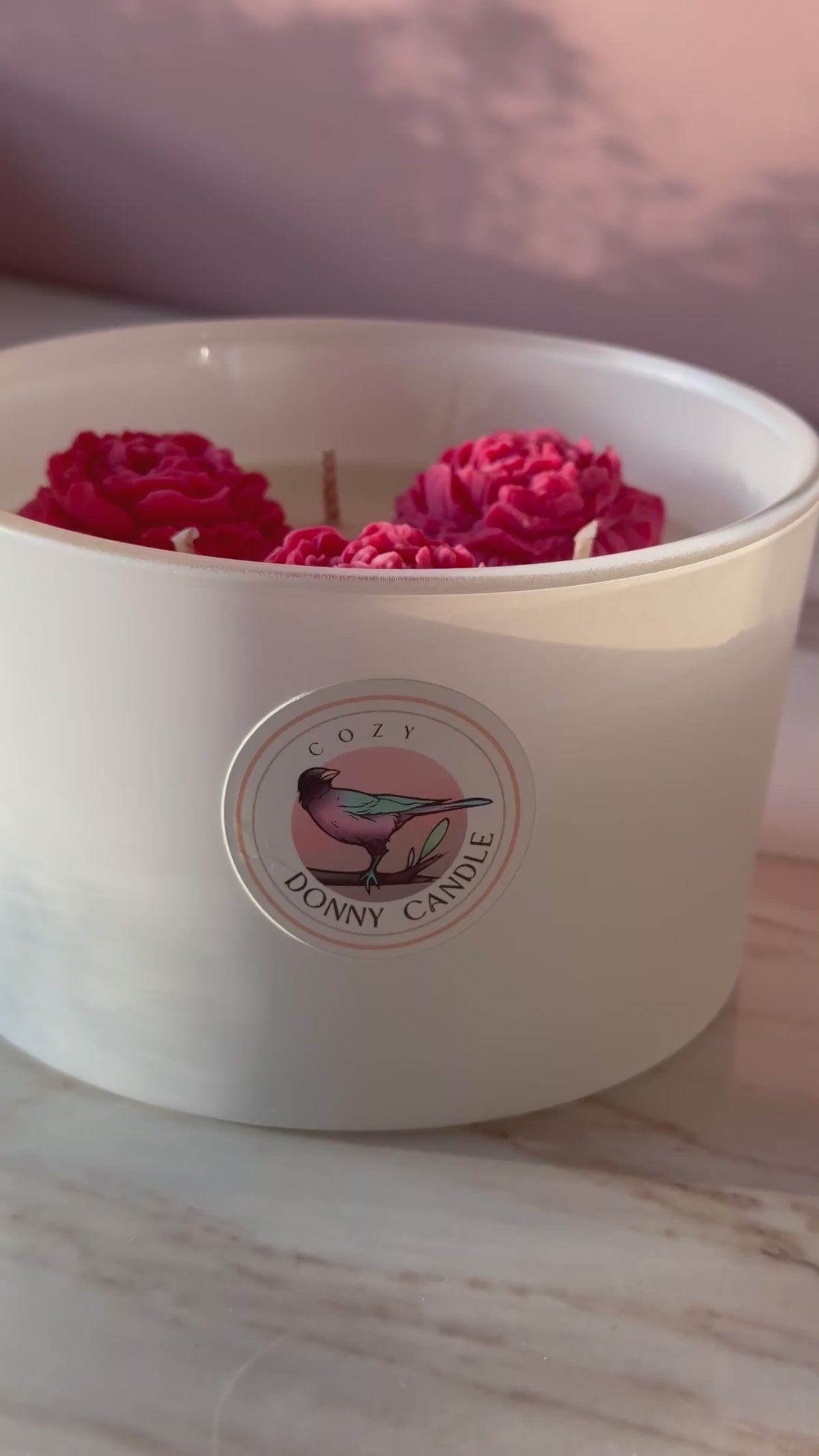 Rhubarb & Strawberry Soy Wax Candle